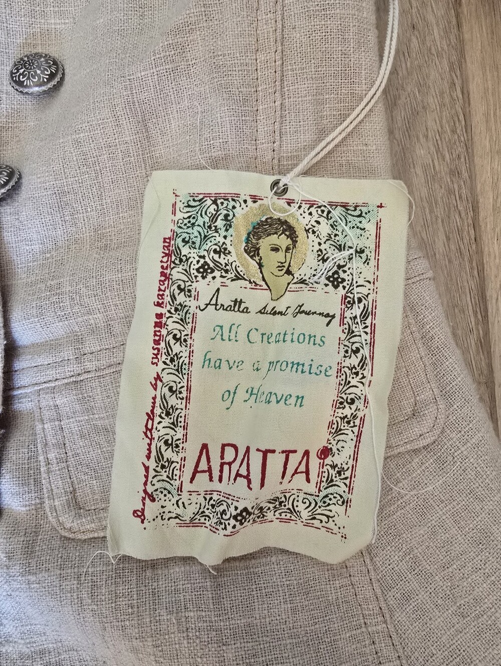 Aratta Cherish Coat Embroidered with Floral Accents - Picture 3 of 8